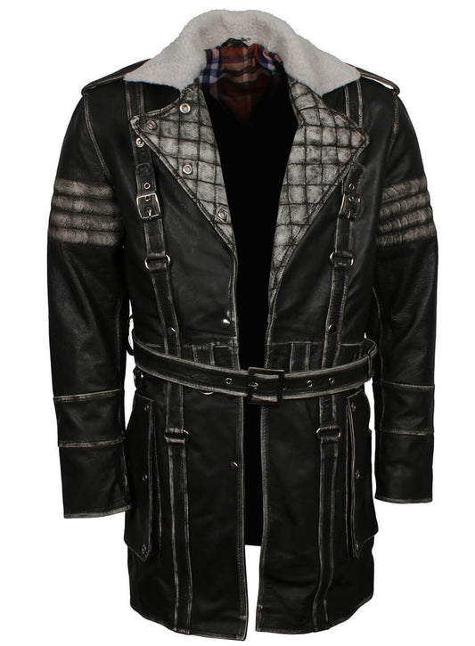 Fallout 4 Elder Maxson Distressed Leather Coat