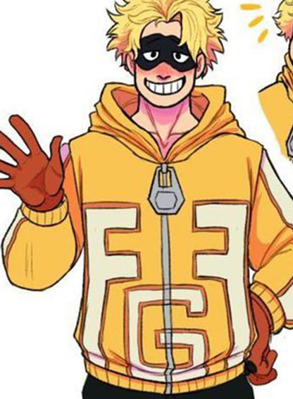 Fat Gum My Hero Academia Yellow Hooded Jacket