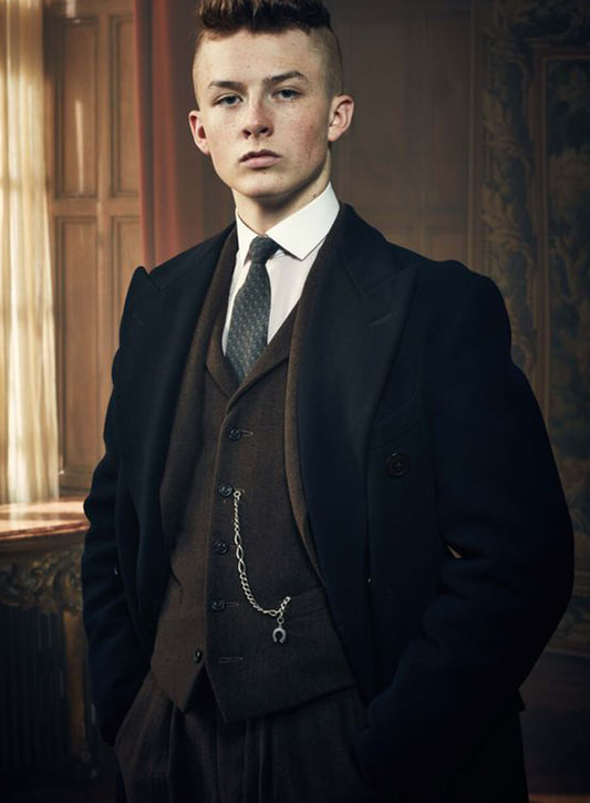 Finn Shelby Peaky Blinders Black Wool Coat