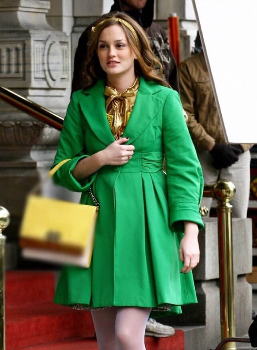 Gossip Girl Blair Waldrof Green Coat