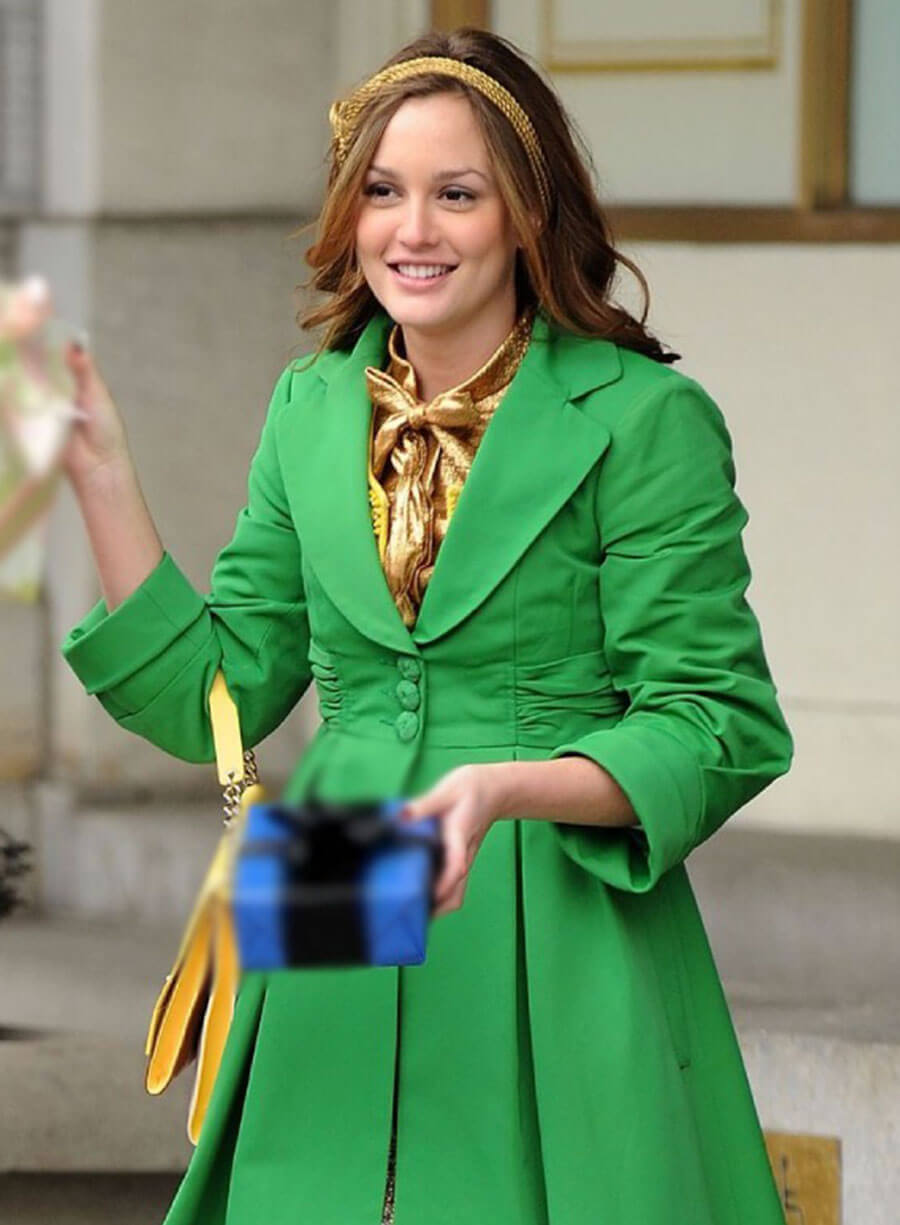 Gossip Girl Blair Waldrof Green Coat