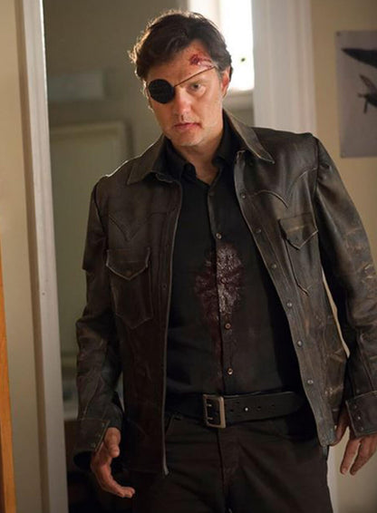 Governor Black Leather Jacket