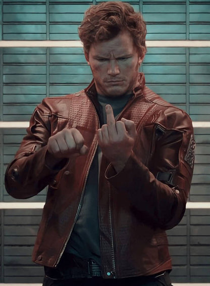 Guardians of the Galaxy Star Lord Brown Leather Jacket