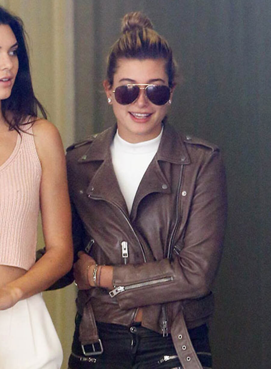 Hailey Baldwin Bieber Leather Jacket