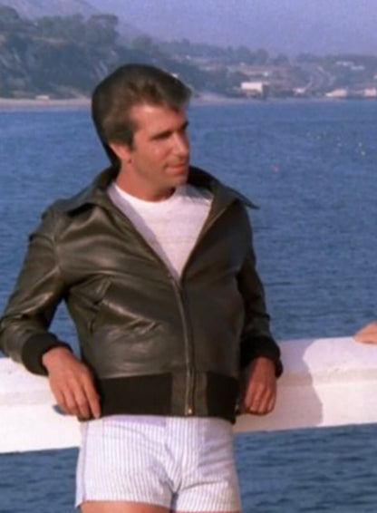 Fonzie Brown Leather Jacket