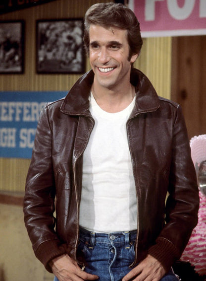 Fonzie Brown Leather Jacket