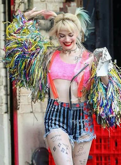 Harley Quinn Birds of Prey Fringed Jacket