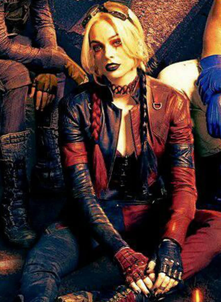 Harley Quinn Suicide Squad 2 Red Leather Jacket