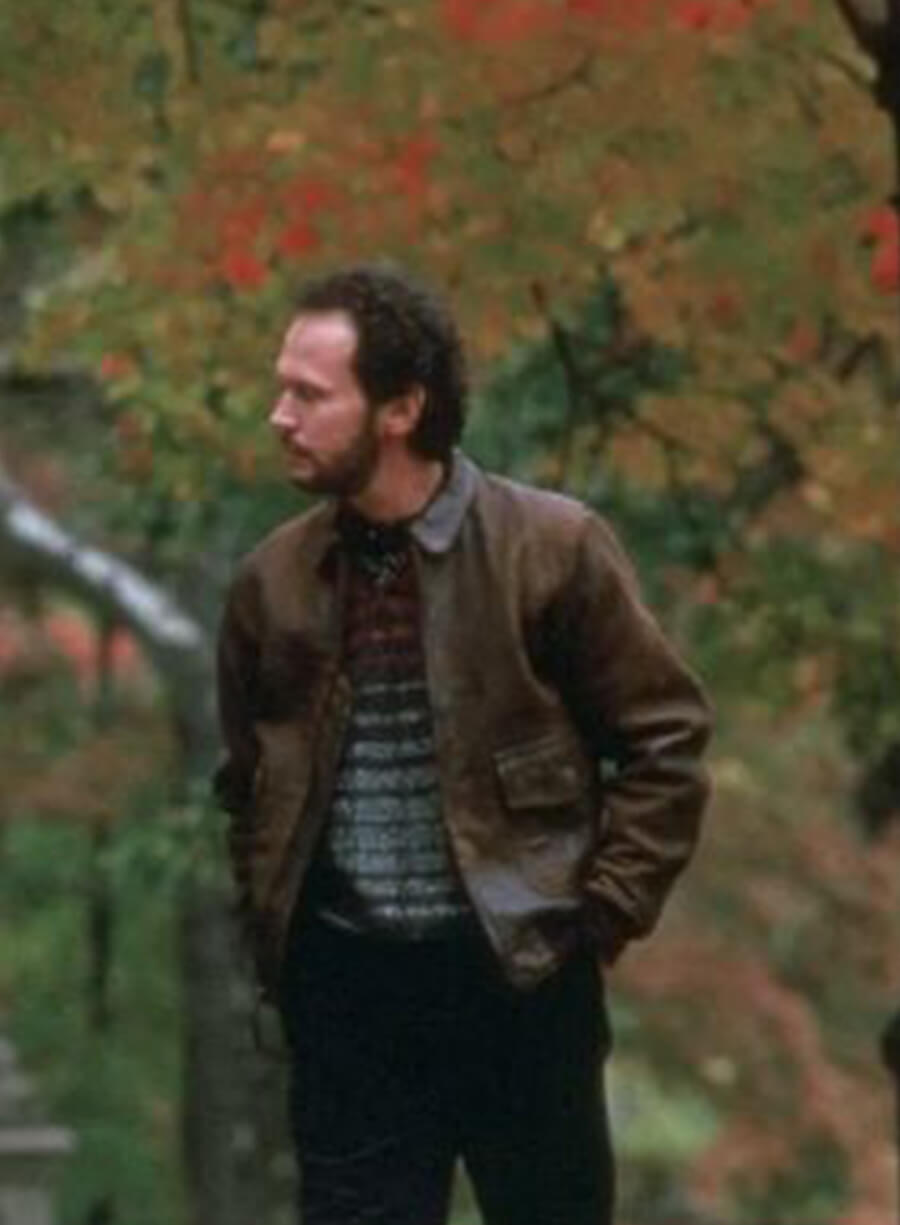 Harry Burns When Harry Met Sally Brown Leather Jacket