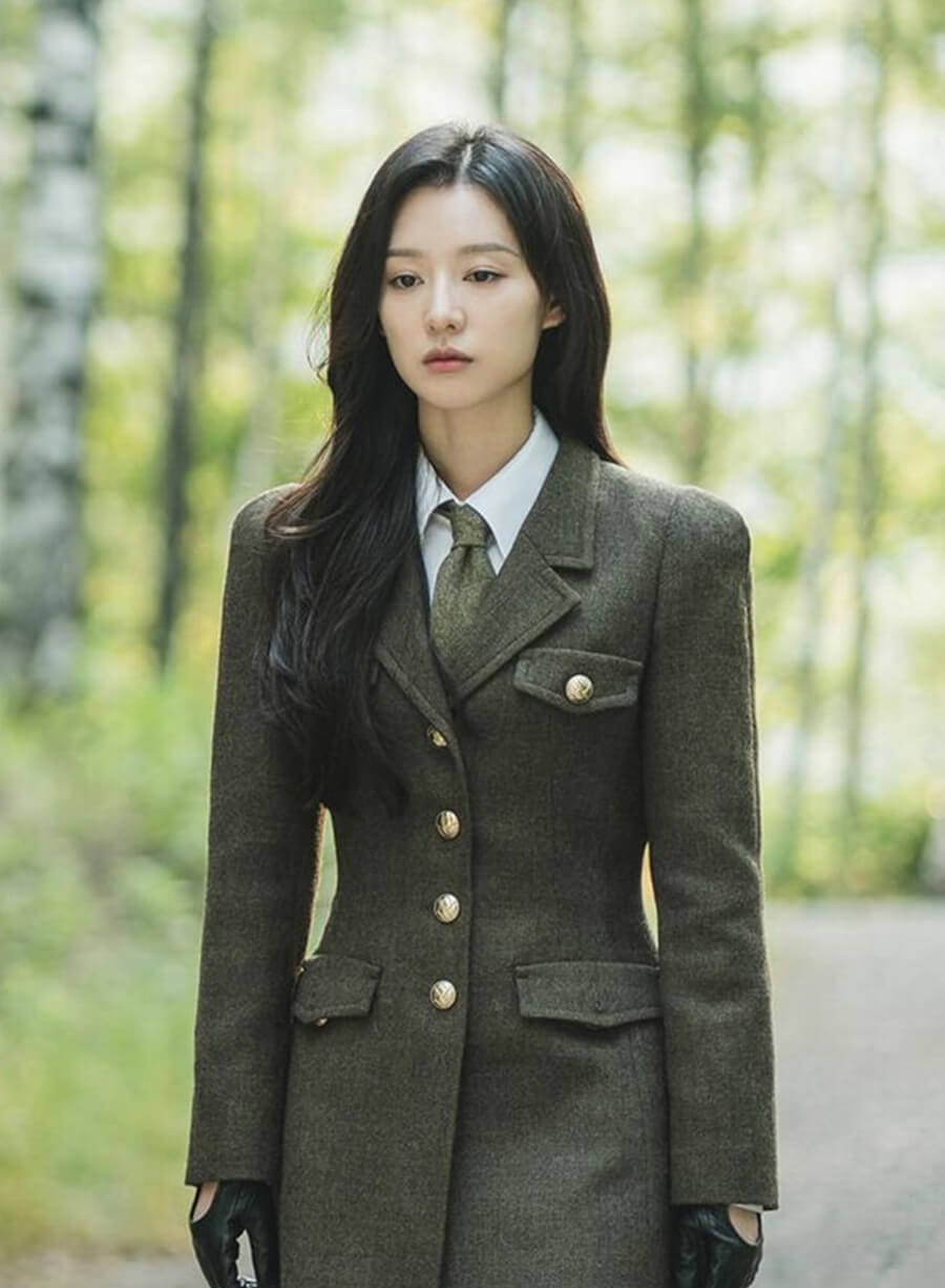 Hong Hae-in Queen of Tears Grey Wool Coat