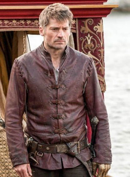 Jaime Lannister Game Of Thrones Maroon Leather Jacket