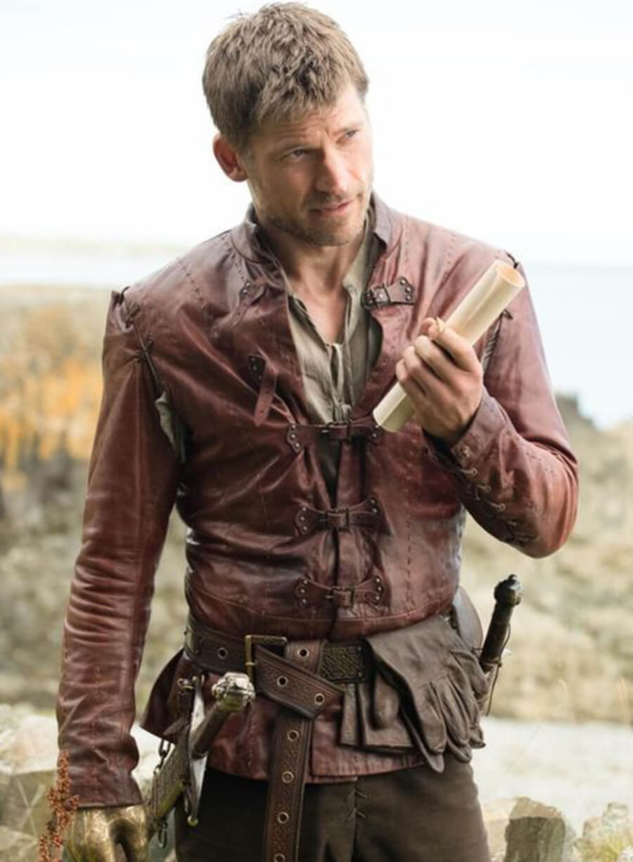 Jaime Lannister Game Of Thrones Maroon Leather Jacket