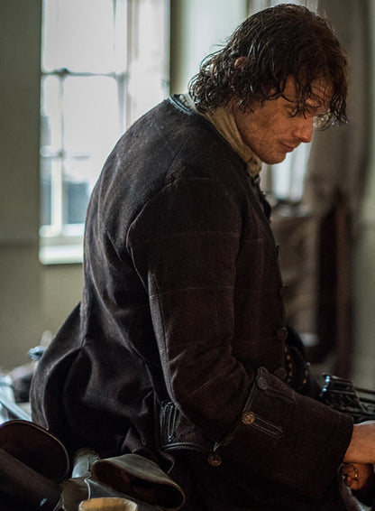 Jamie Fraser Outlander Brown Wool Jacket