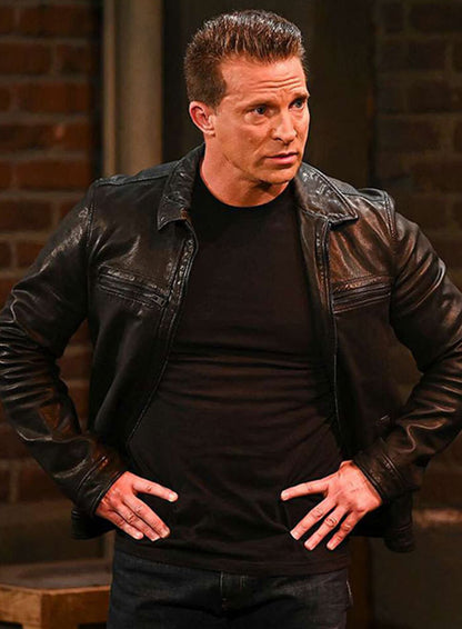 Jason Morgan General Hospital Black Leather Jacket