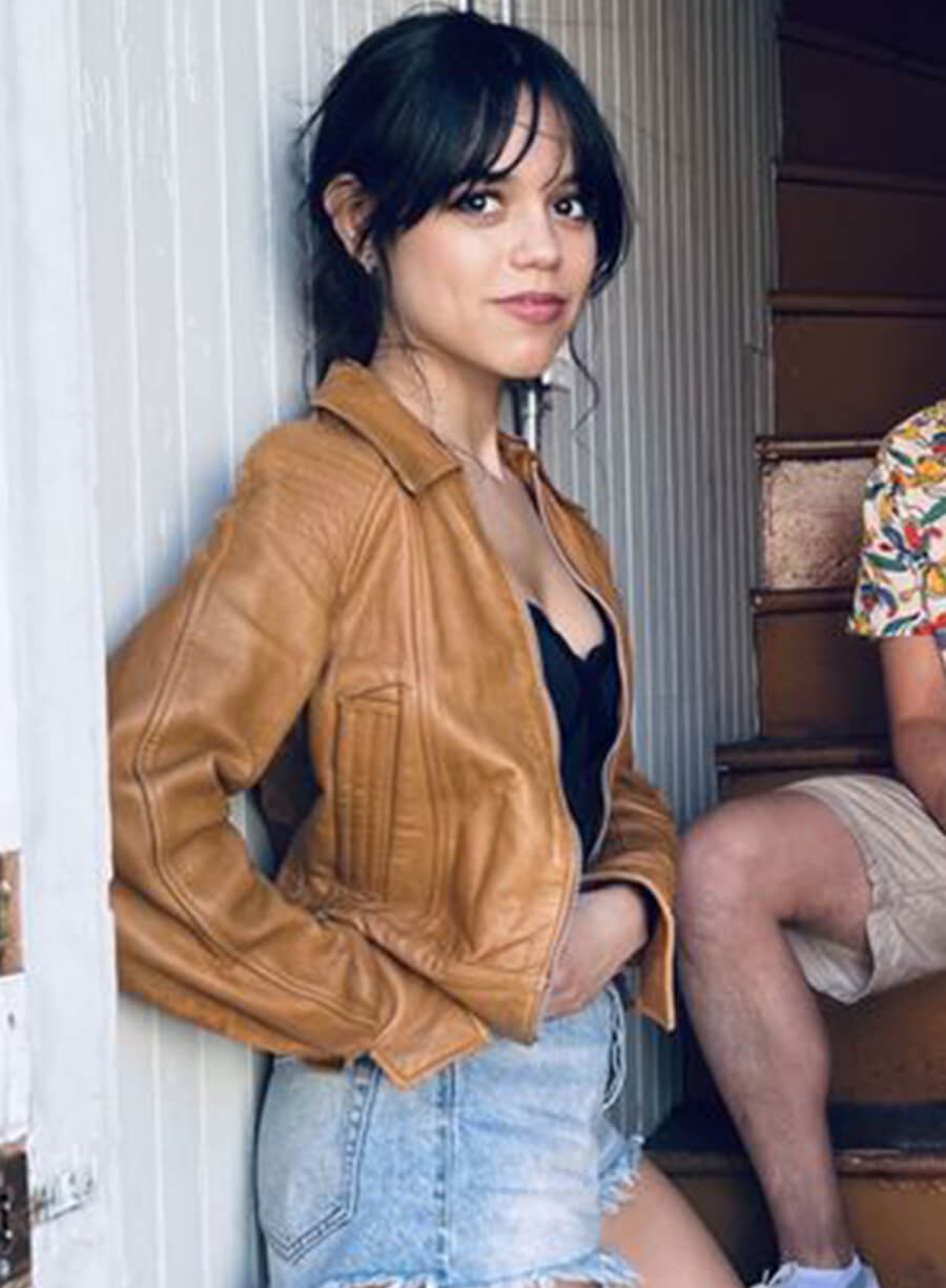 Jenna Ortega Finestkind Brown Leather Jacket