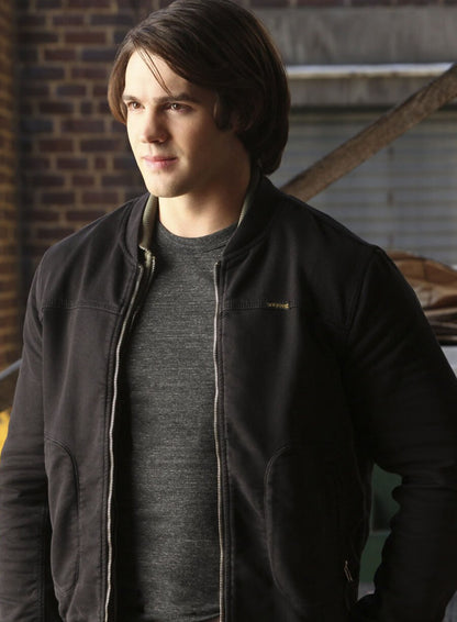 Jeremy Gilbert The Vampire Diaries Black Bomber Jacket