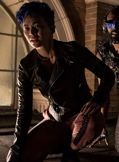 Jessica Henwick The Matrix Resurrections Black Leather Jacket