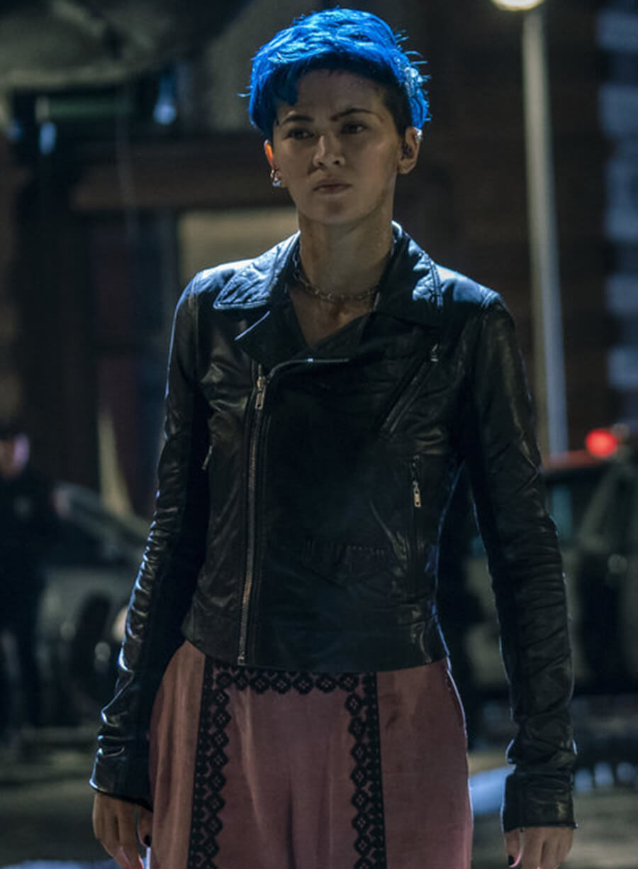 Jessica Henwick The Matrix Resurrections Black Leather Jacket