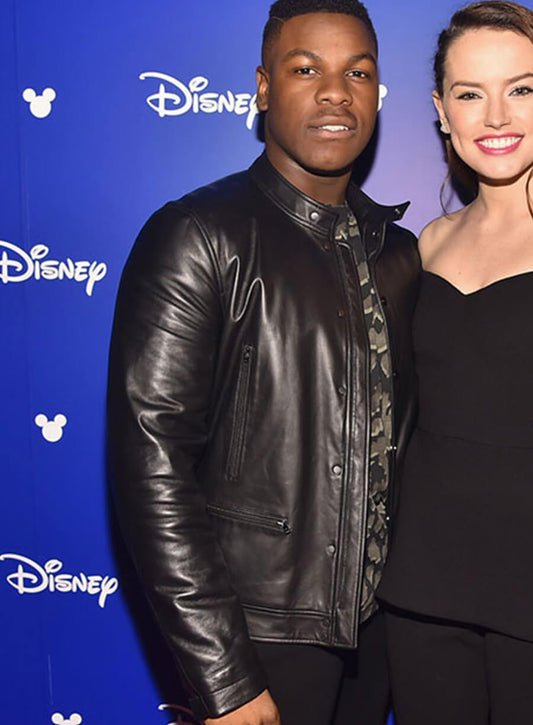 John Boyega Black Leather Jacket