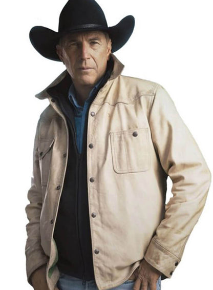 John Dutton Yellowstone S5 White Hunter Jacket
