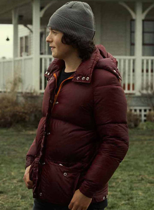 Jordan Kent Superman & Lois Maroon Puffer Jacket