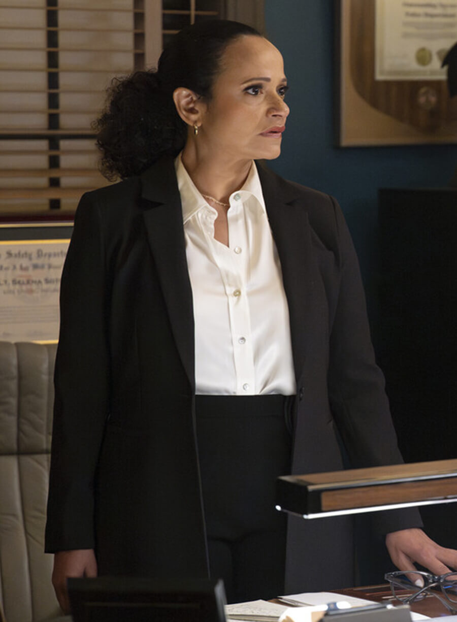 Judy Reyes High Potential Wool Black Coat