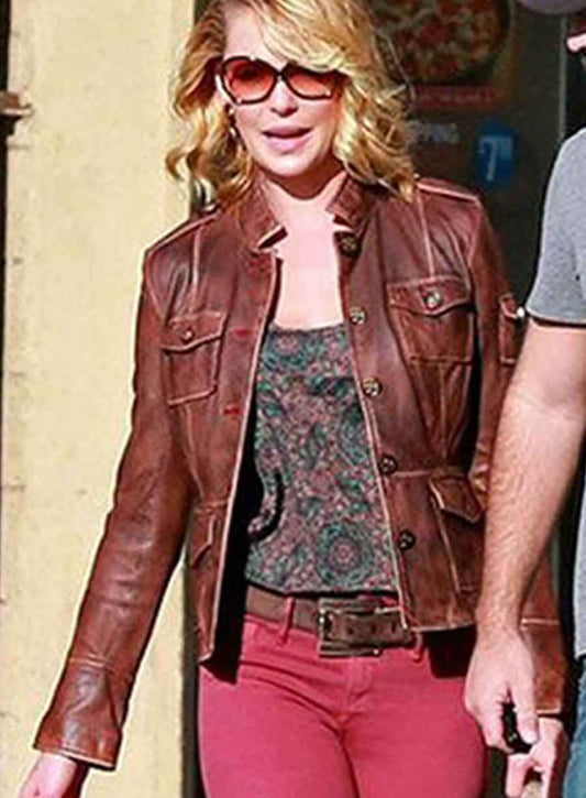 Katherine Heigl Leather Jacke