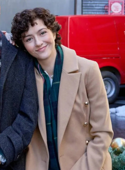 Katie Findlay The 5-year Christmas Party Wool Beige Coat