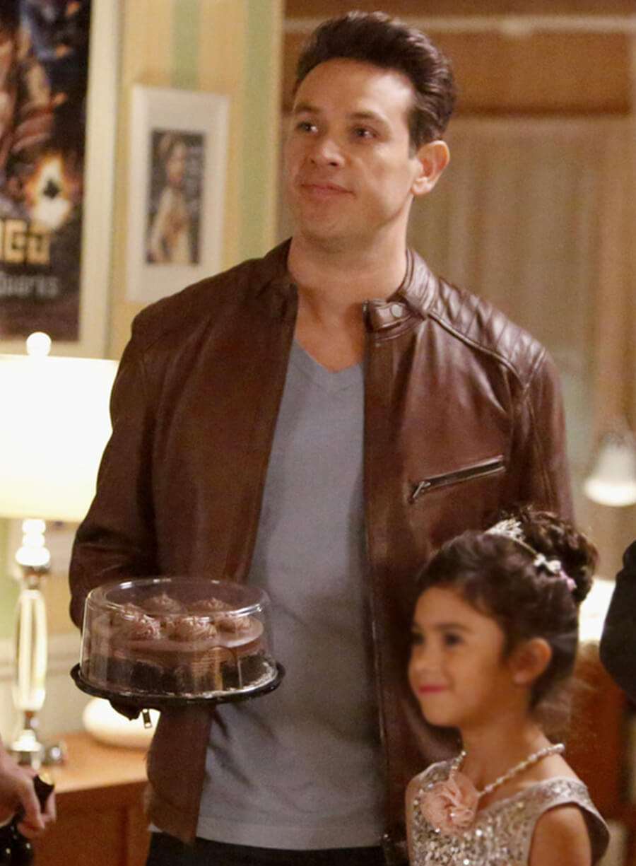 Kevin Alejandro Dan Lucifer S01 Brown Leather Jacket