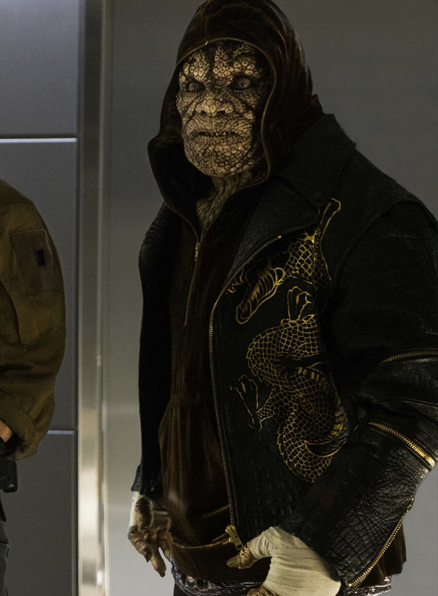 Killer Croc The Suicide Squad Black Leather Jacket