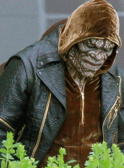 Killer Croc The Suicide Squad Black Leather Jacket