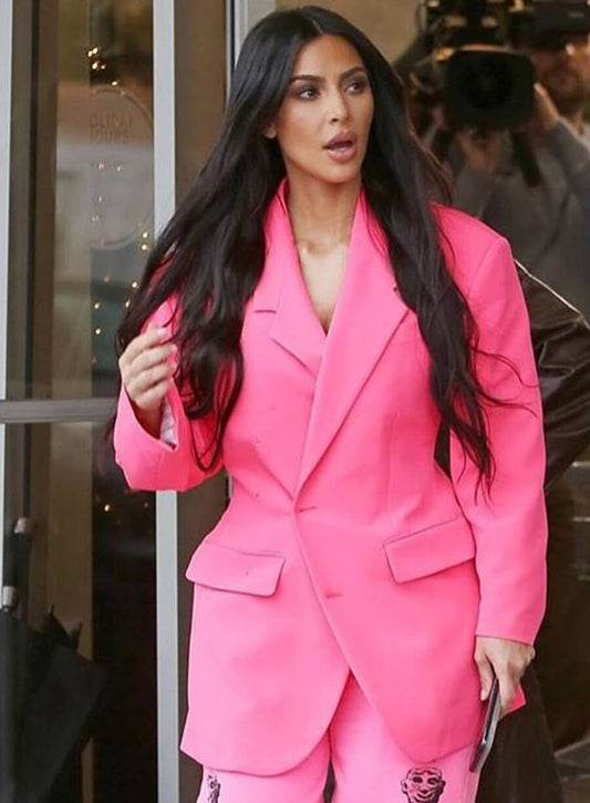 Kim Kardashian Pink Wool Blazer