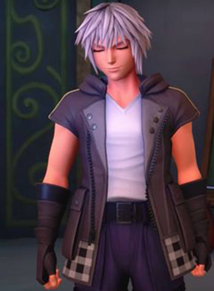 Kingdom Hearts Riku Black Leather Jacket