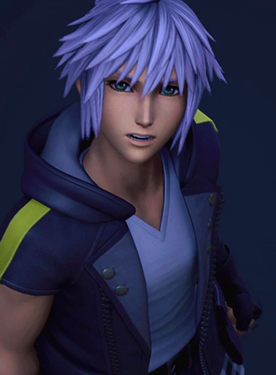 Kingdom Hearts Riku Black Leather Jacket