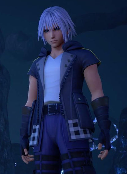 Kingdom Hearts Riku Black Leather Jacket