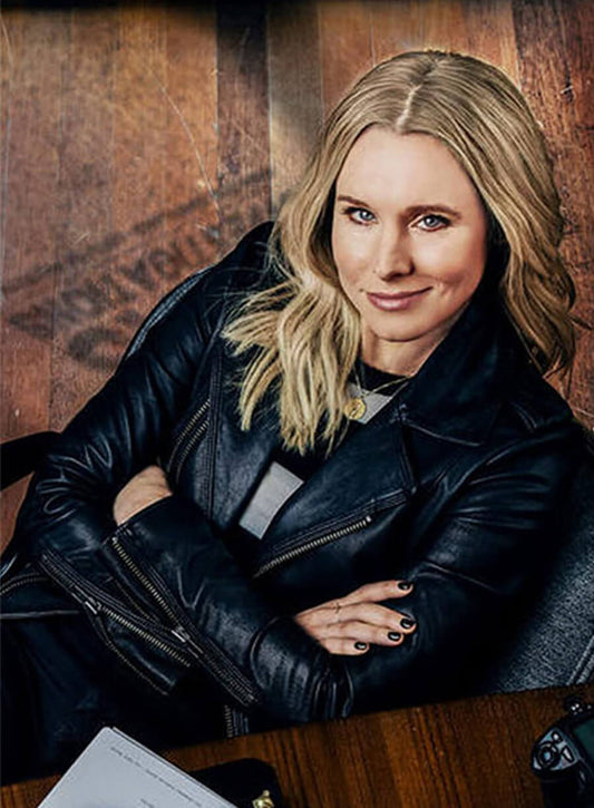 Kristen Bell Veronica Mars S04 Black Leather Jacket