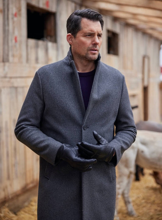 Kristoffer Polaha We Wish You a Married Christmas Grey Coat