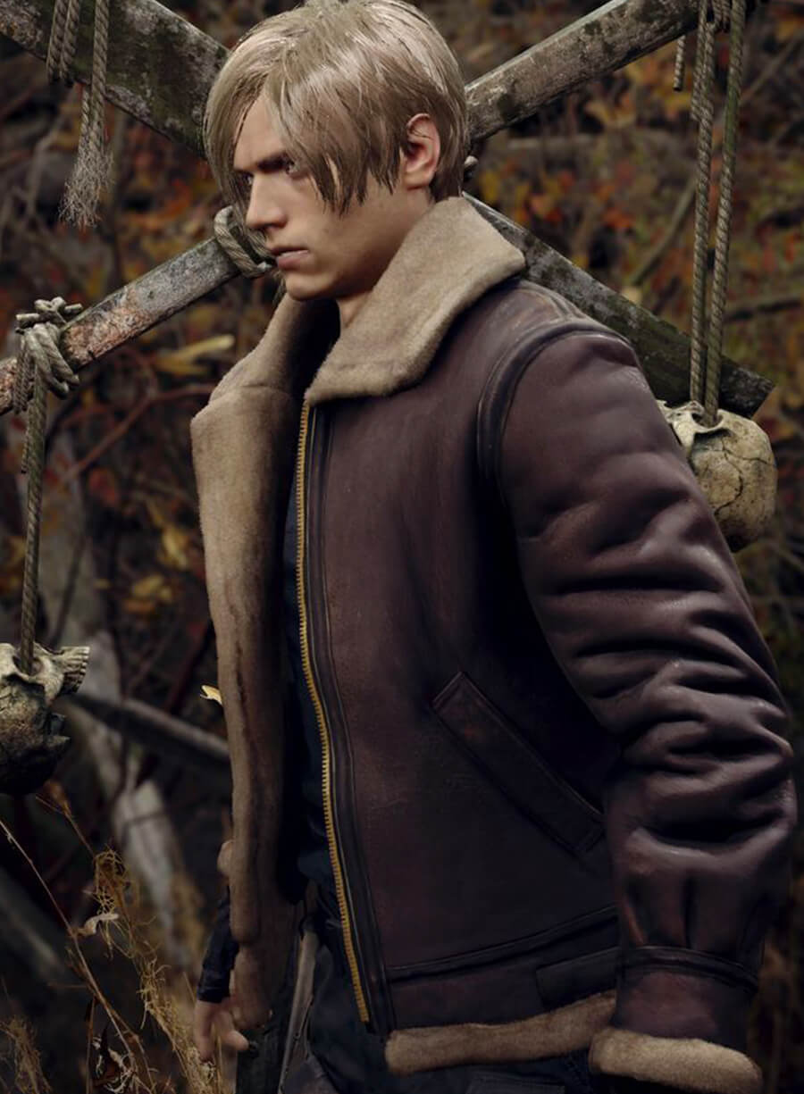 Leon Kennedy Resident Evil 4 Leather Jacket