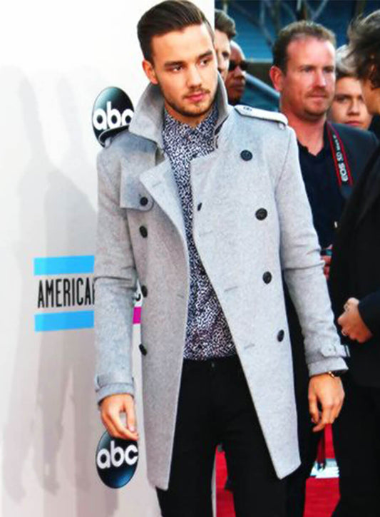 Liam Payne Grey Wool Coat