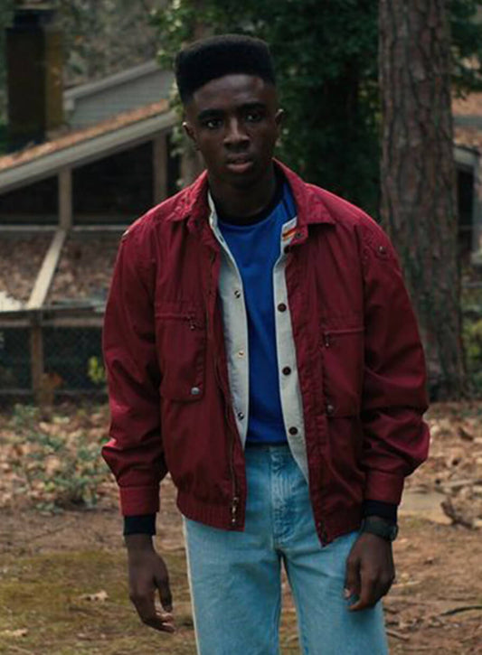 Lucas Sinclair Stranger Things S4 Cotton Maroon Jacket