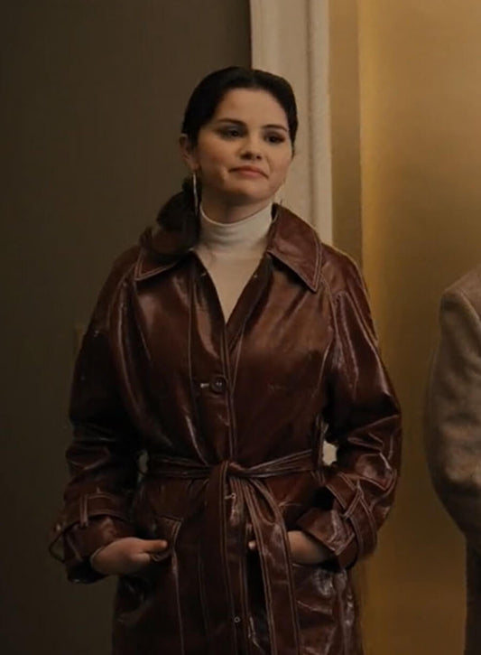 Mabel Mora Only Murders in the Building Leather Long Coat