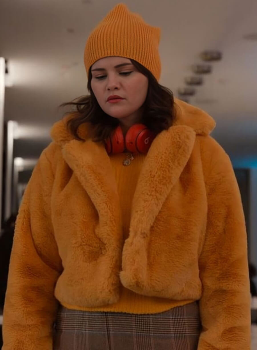 Mabel Mora Only Murders in the Building Yellow Fur Jacket