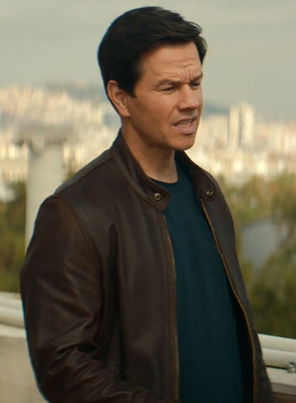 Mark Wahlberg Uncharted Brown Leather Jacket