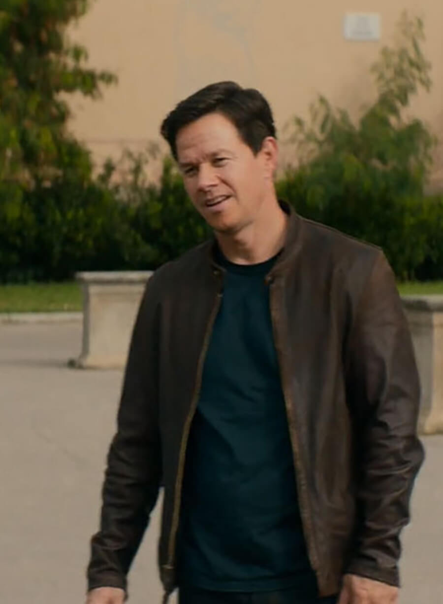 Mark Wahlberg Uncharted Brown Leather Jacket