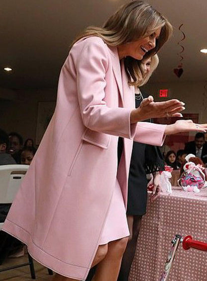 Melania Trump First Lady Pink Wool Coat