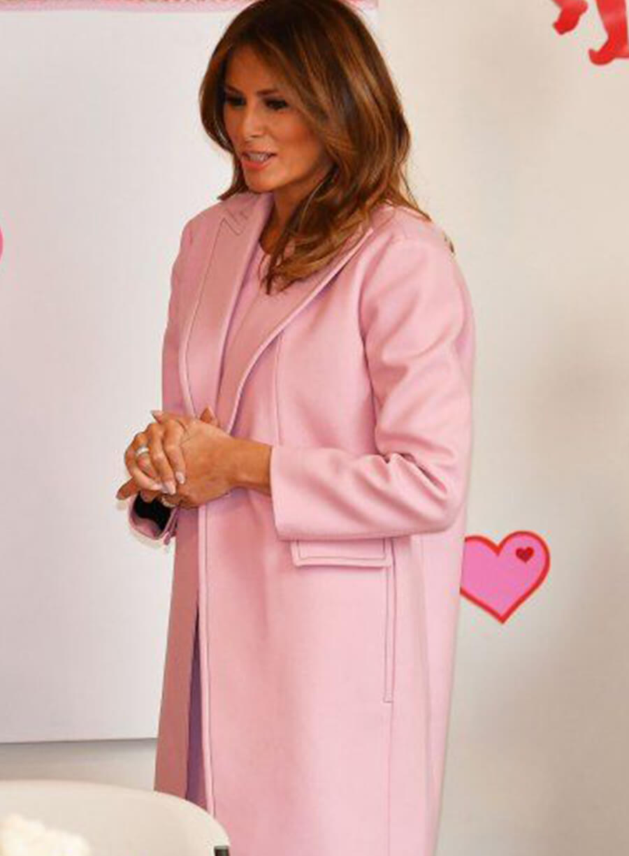 Melania Trump First Lady Pink Wool Coat