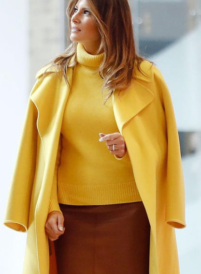 Melania Trump Yellow Wool Coat