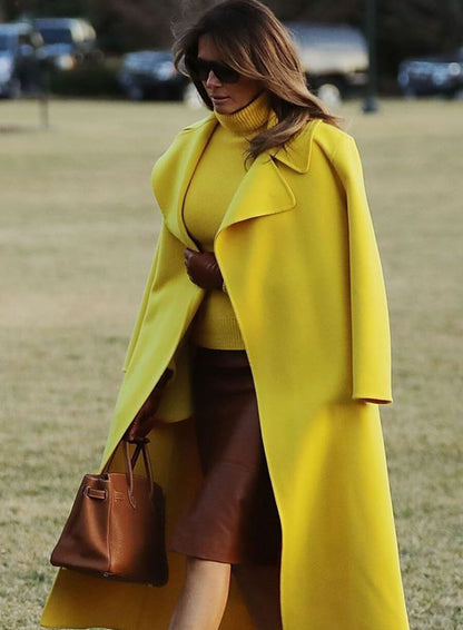 Melania Trump Yellow Wool Coat