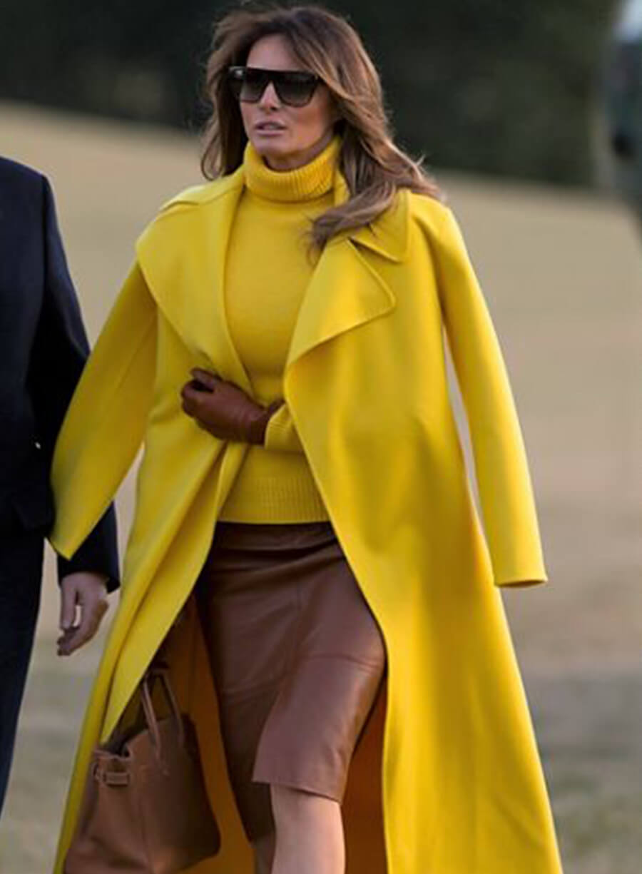 Melania Trump Yellow Wool Coat