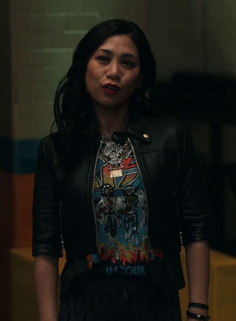 Melody Mel Bayani The Equalizer Black Leather Jacket